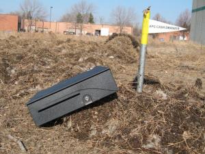 cash drawer on grass