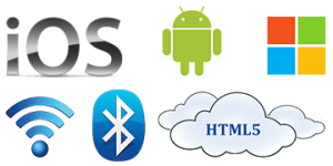 iOS, Andrioid, Microsoft, WiFi, Bluetooth, HTML5