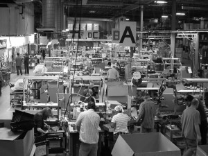 Lean Manufacturing Lines Black and White