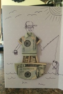 fishing money origami