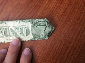 Money Origami Shirt - step 10