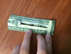 Money Origami Shirt - step 9