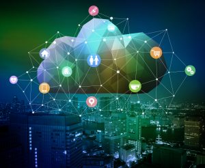 CPS(Cyber Physical System) conceptual abstract image visual, Cloud Computing, Internet of Things