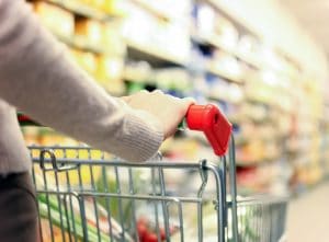 Woman shopping at the supermarket