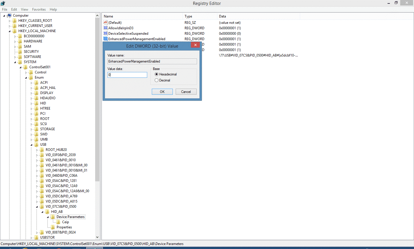 EnhancedPowerManagementEnabled